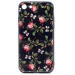 Wholesale iPhone 8 / 7 Design Tempered Glass Hybrid Case (Rose)